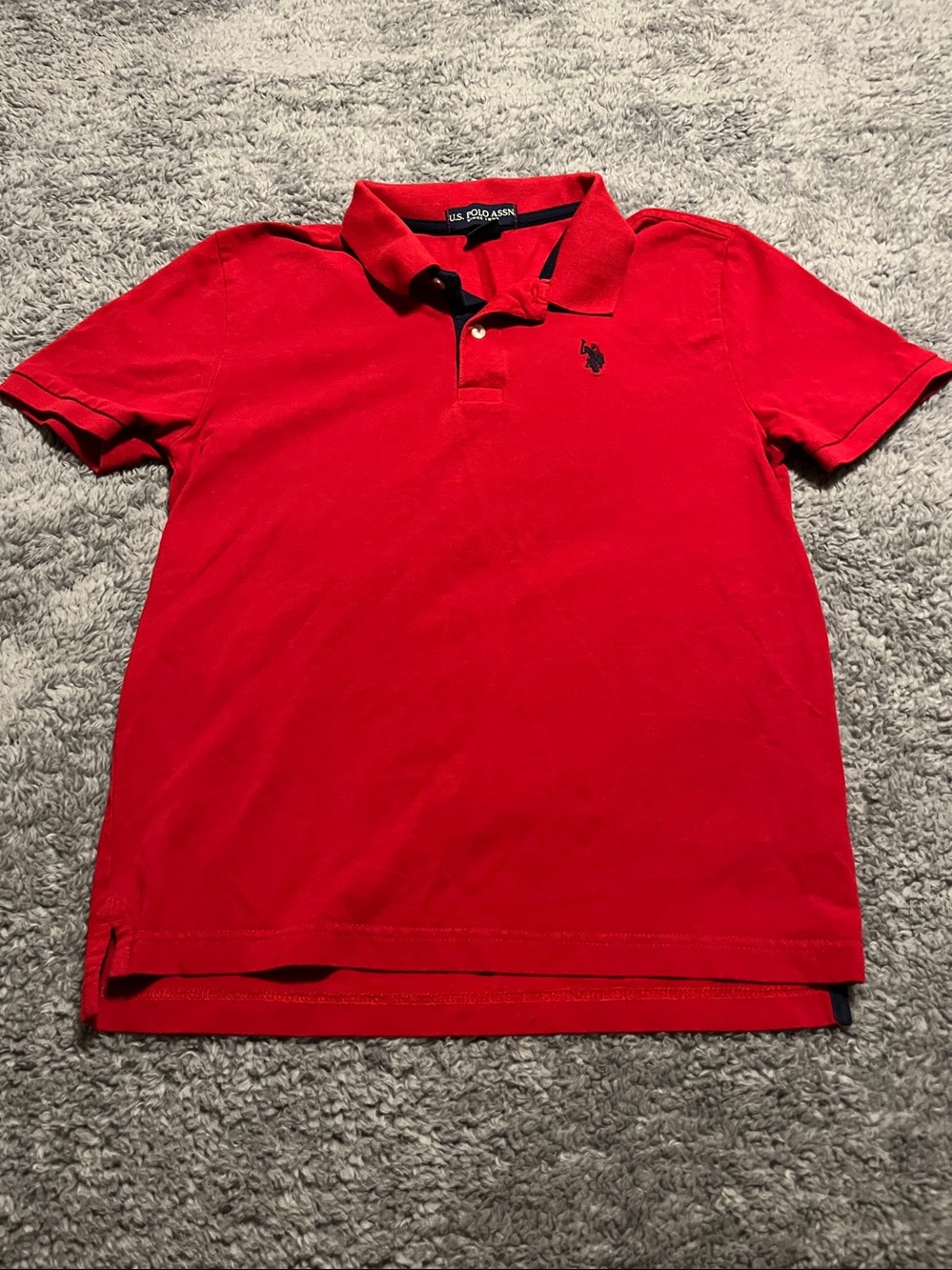 U.S. Polo Assn. Boys Bright Red Polo Shirt with Embroidered Logo XL 14-16